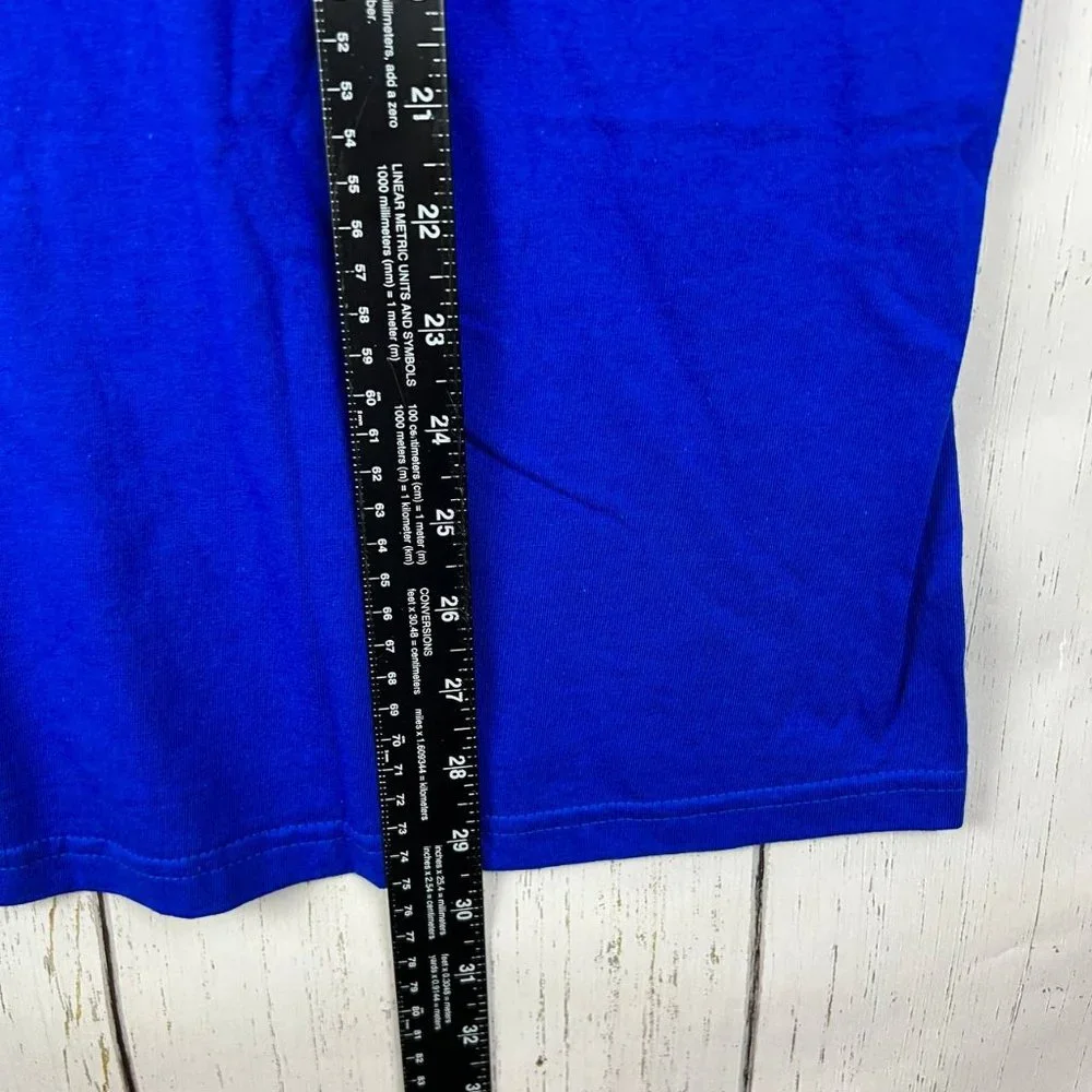 Kansas Jayhawks Basketball NCAA Large Adidas‎ Casual T-Shirt Blue New Men Cotton